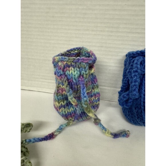 Hand Knitted Soap Saver Sack Bag Pouch Gift Giving Treat Bag New handmade - Picture 6 of 8